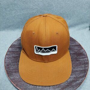 FILA Orange Adventure Snapback Hat With Mountain Patch